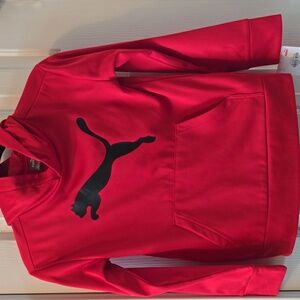 PUMA BRAND BOY'S RED SIGNATURE PULLOVER HOODIE SIZE SMALL